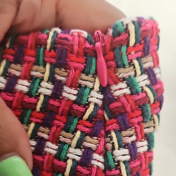 Zara Red and White Embellished Pencil Mini Skirt - Picture 3 of 16